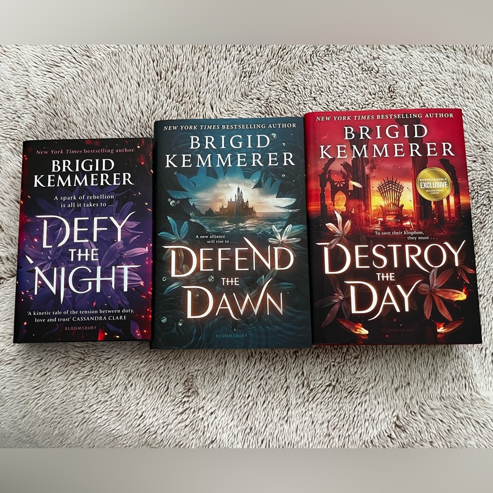Brigid Kemmerer 3 Book Set (Defy the Night, Defend the Dawn, & Destroy the Day)